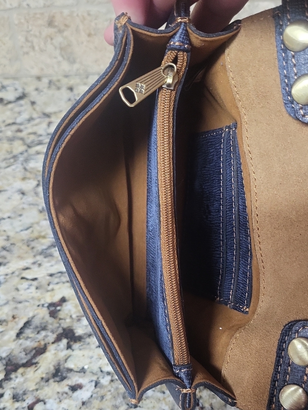 Patricia Nash Denim Leather Torri Crossbody - Picture 6 of 9